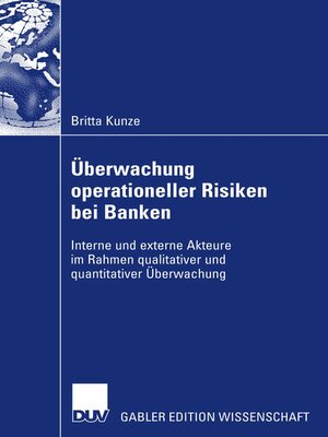 cover image of Überwachung operationeller Risiken bei Banken